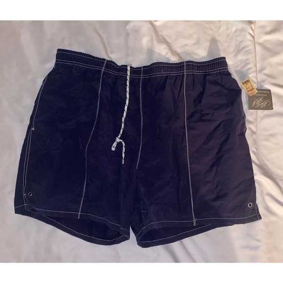 Kensington Collection Lord & Taylor Mens Vintage Swim Trunks Size Large Blue NWT - Picture 9 of 9
